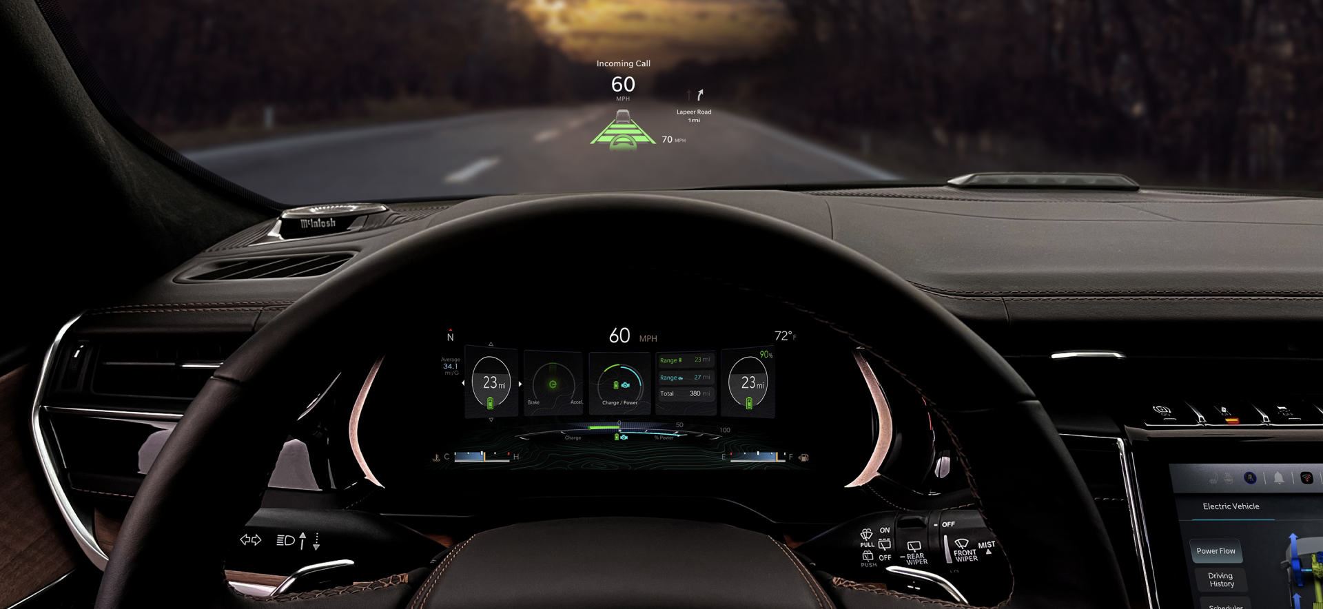 10” Customizable Cluster and Head Up Display