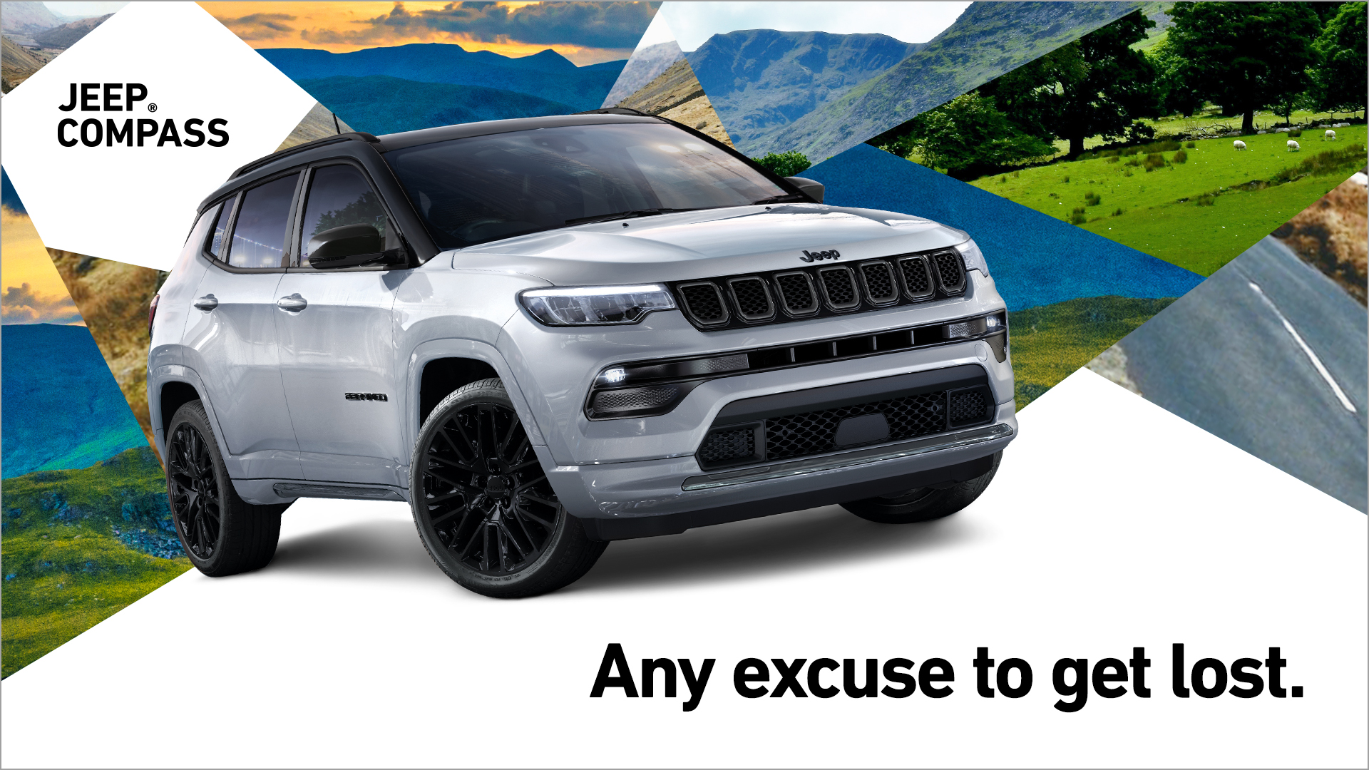 Central Rear Splitter (with vertical bars) Jeep Compass Limited Mk2  Facelift, Our Offer \ Jeep \ Compass \ Mk2 Facelift [2021-] \ Limited