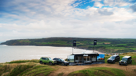 Jeep 75th anniversary – Pop-up dealership only a 4x4 can reach!